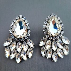 Women's elegant earrings crystal studs jewelry